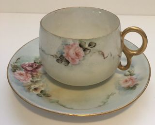 Vintage Handpainted Tea Cups Flowers Made In Germany 3