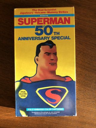 Rare Unrated Superman 50th Anniversary Special Edition Vhs Video Tape Dc Comics