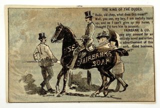Antique Victorian Trade Card - Fairbank’s Laundry Soaps