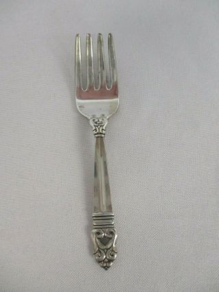 Vintage International Royal Danish Sterling Silver 4 1/4 " Baby Fork No Monogram