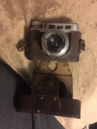W.  Voss,  Ulm,  Germany Rare Vintage 35mm Camera W/schneider - Kreuznach Lens