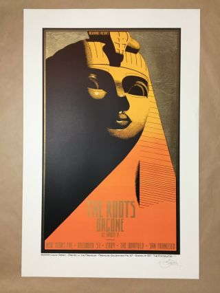 The Roots Poster Chuck Sperry Rare 131/150 Nye 2009 Sf Warfield 23x35 Concert