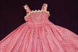 Vintage 1957 Tagged JILL DOLL PINK SUNDRESS w/ Shoes – 3