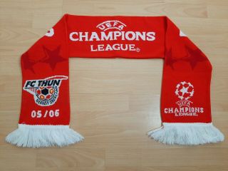 Rare Fc Thun 2005/2006 Uefa Champions League Football Scarf Official Product