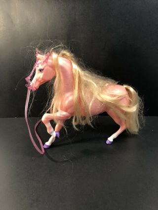 Vintage 1983 Mattel Barbie Horse Blonde Hair Pink Body Purple Feet