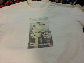 Tom Waits Bottl Homemade Photocopy 2 Stich Shirt Xl Vg No Tag Rare Htf Vtg