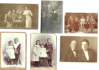 Judaica 6 Antique Cabinet Photos Of A Jewish Family Hamburg Germany