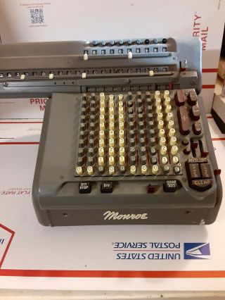 Rare Vintage Monroe Matic Monromatic Adding Machine Calculator Csa - 10