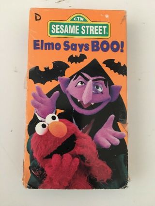 Sesame Street - Elmo Says Boo [vhs] - - Rare Vintage Collectible - Ships N 24 Hrs