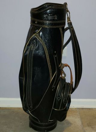Vintage Burton Golf Bag - Rare Aligator Pattern - Black and Gold 2
