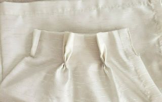 Mcm Fiberglass Curtains Drapes Pinch Pleat 2 Panels Silver White 24 " W X 90 " H