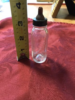 Vintage Evenflo Small Baby Doll Toy Glass Bottle