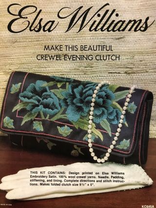 Vintage Rare & Htf Elsa Williams Kit ❤️ " Astoria Clutch Purse "