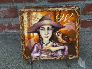Rare Department 56 W Is For Witch Willow - Gatherer Clairvoyant 8 1/4 " Plate