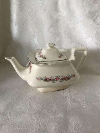 Antique Tea Pot Porcelain Floral Made Usa Nineteen Forties Lido W.  S.  Georg