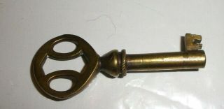 Antique 2 1/4 " Solid Brass Key - Hollow End