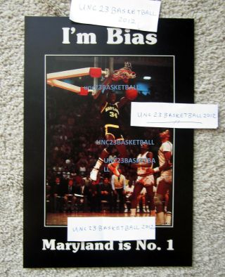 Len Bias 1986 Maryland Terps Poster College Park Acc Ncaa Nba84 Basketball1 Rare