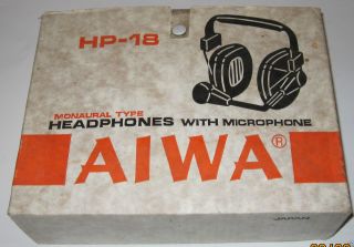 Vintage Aiwa Hp - 18 Headphones With Microphone Box - Rare Box Only