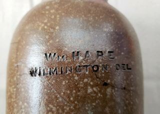 Rare Vintage Wm.  Hare Wilmington Del.  Crock Jar Delaware Primitive Pottery 2