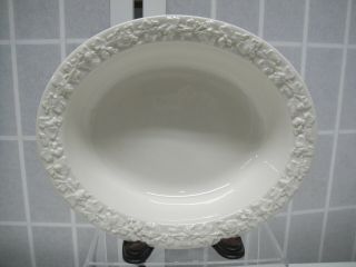 Wedgwood Queens Ware,  White On White,  Barlaston Of Etruria,  2 Oval Vegetable