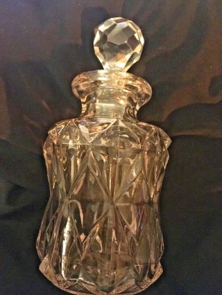 Rare Baccarat Perfume Bottle Diamond Large Pontil Mark Collectible 7 " Tall Heavy