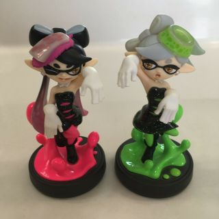 Nintendo Splatoon Series Squid Sisters Callie And Marie Amiibo Figurine Rare