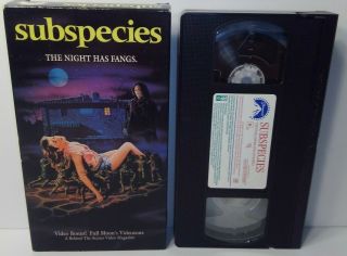 Subspecies - The Night Has Fangs (vhs,  1991) Rare Horror Movie Full Moon