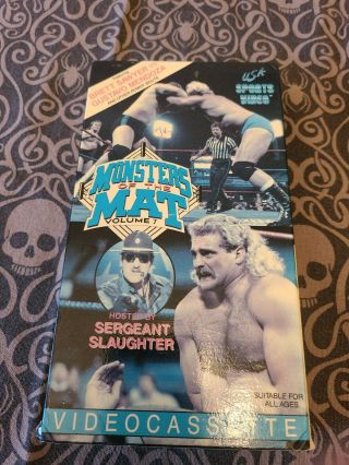 Monsters Of The Mat Vhs Volume 7 Sgt Slaughter Ted Dibiase Wwe Nwa Rare