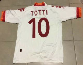 Mens Francesco Totti Sz M 2012 - 2013 As Roma Kappa Home Jersey 10 Rare