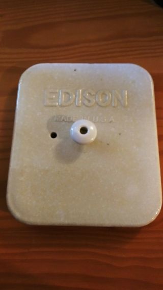 Antique Thomas Edison Porcelain Battery Jar Lid