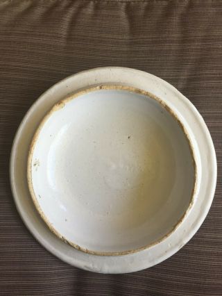 Antique Salt glazed Stoneware Crock Lid 10 