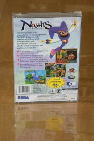 NIGHTS INTO DREAMS Sega Saturn - Rare W/Reg Card - - Complete 2