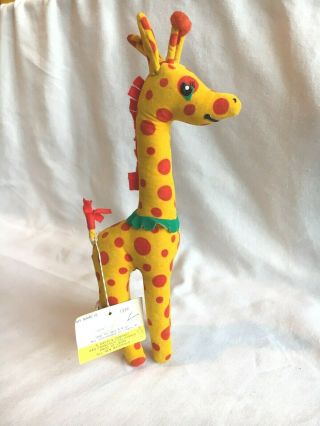 Vintage Rare W Tag Dakin Dream Pets Jilly Giraffe Stuffed Animal Plush Japan
