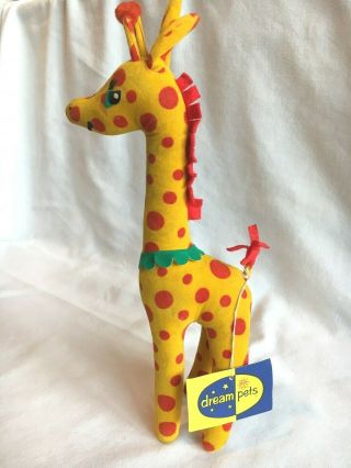 Vintage Rare w Tag Dakin Dream Pets Jilly Giraffe Stuffed Animal Plush Japan 2