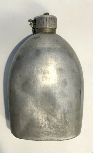 Pre - Wwi Us Army Military M1910 Spun Seamless Aluminum Canteen Rare