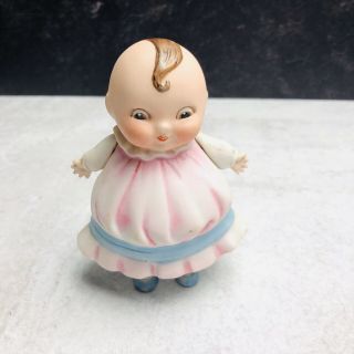 Vintage Kewpie Ceramic Baby Doll Figurine Porcelain Ceramic Jointed Arms Cute