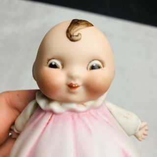 Vintage Kewpie Ceramic Baby Doll Figurine Porcelain Ceramic Jointed Arms Cute 2