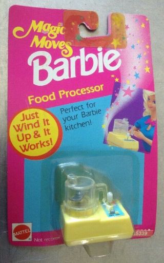 Vintage Mattel Arcotoys 1992 Barbie Magic Moves Food Processor Wind Up 65339