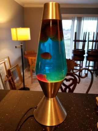 Vintage Lava Lamp Rare Silver Top And Base