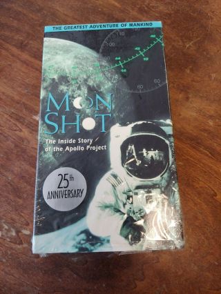 Moon Shot : The Inside Story Of The Apollo Project Vhs Vcr 2 - Tape Set Rare
