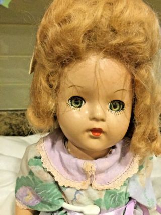 Unmarked Antique Composition Child Doll Mohair Wig 13”