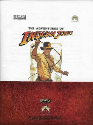 Rare Indiana Jones Harrison Ford On Dvd Release Press Kit Complete