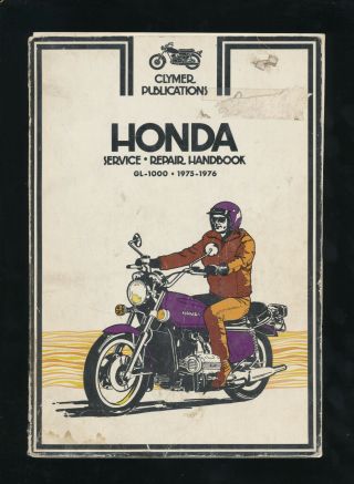 1975 1976 Honda Gl 1000 Vintage Clymer Service Repair Handbook Motorcycle Book