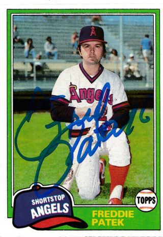 Freddie Patek (tough Autograph) 1981 Topps Kansas City Royals Signed Card Rare