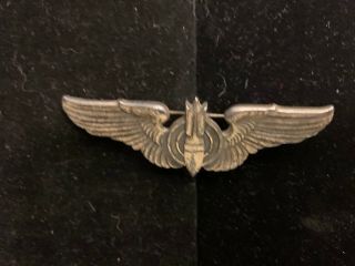 Wwii U.  S.  A.  F.  Bomber Pilots Wings Sterling Rare