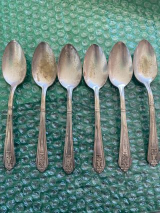 (6) Royal Saxony Silver Plated Spoons