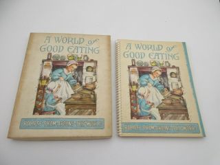 Vtg Cookbook " A World Of Good Good Recipes From Around The World " Ellen A Nelson
