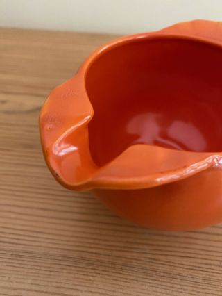 Vintage Orange Ceramic Creamer 2