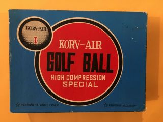 Korv - Air Golf Balls / Rare - 1 Dozen Nos - Japan - Hi Compression Special - Nr