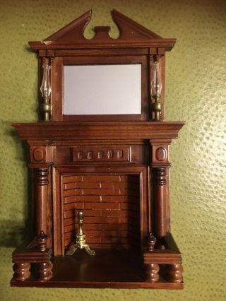 Vintage Bespaq Mahogony Fireplace With Mirror And